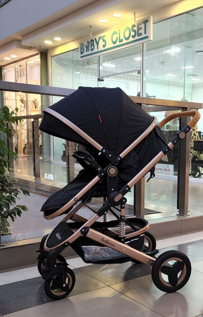 Emerald Baby Monaco Car Seat + 2 in 1 Belecoo Stroller (Black)