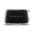 Smeg 4 Slice Glossy Black 50's Retro Style Toaster - TSF03BLSA