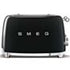 Smeg 4 Slice Glossy Black 50's Retro Style Toaster - TSF03BLSA