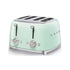 Smeg 4 Slice Pastel Green 50's Retro Style Toaster - TSF03PGSA