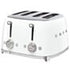 Smeg 4 Slice Ice White 50's Retro Style Toaster - TSF03WHSA