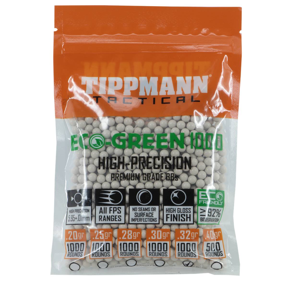Tippmann 6MM ECO BBS .32G 500CT White – 65555