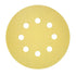 Gold Sanding Disc, Grip, 8 Hole, 125mm, P80