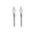 Italian Rhodium Plated CZ and Coreana Chain Earrings