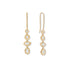 14 Karat Gold Plated Hammered CZ and Rainbow Moonstone Earrings
