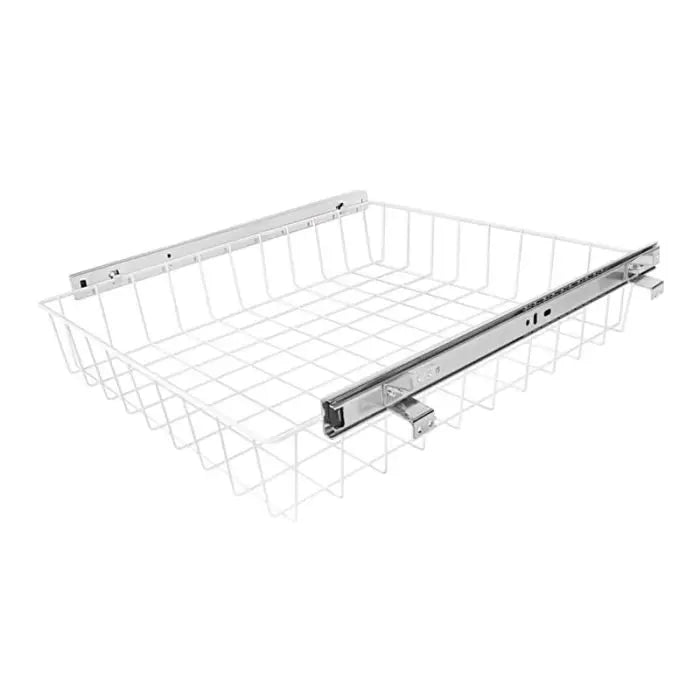 Pull Out Basket, Ball Bearing Runners, White Powder Coated, 450 unit