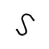 S Hook, Black, 1 Piece