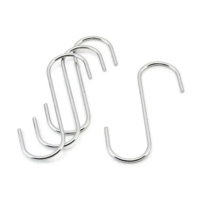 S Hook, 145mm, Chrome Plated, 4 Pieces