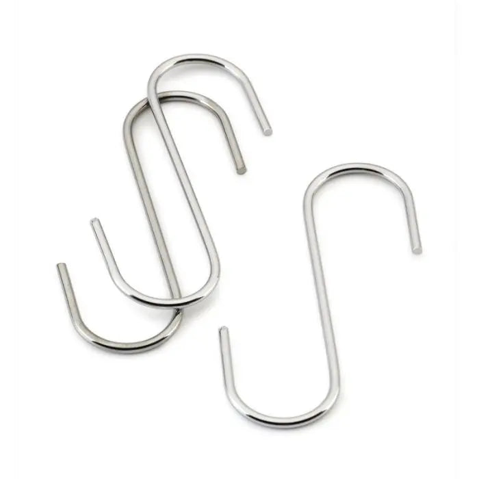 S Hook, 100mm, Chrome Plated, 3 Piece