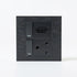 Switched Socket, 1 x 3Pin, 1 x Euro, Black