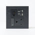 Switched Socket, 1 x 3Pin, 1 x Euro, 2 x USB Type-A, Black