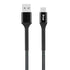 Snug USB To Type-C Nylon Braided Cable 10W - 1.2 Metre - Black/Silver