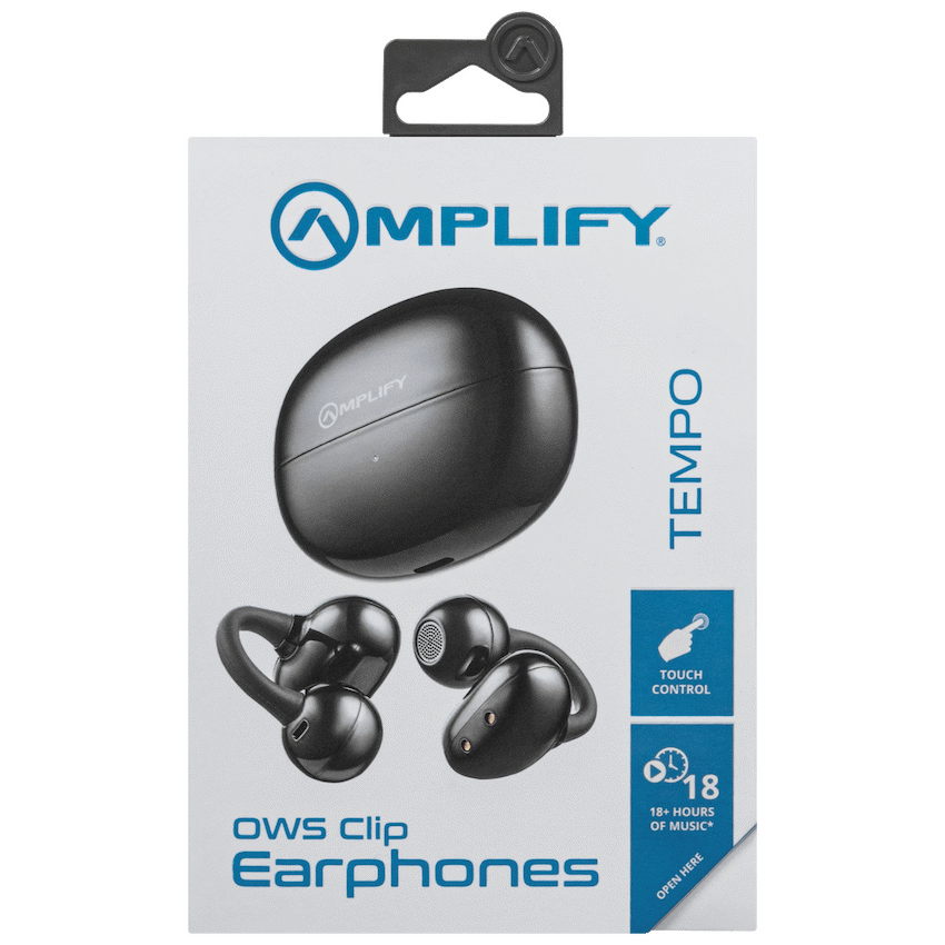 Amplify Tempo Series OWS Clip Earphone - Black