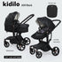 2 in 1 Kidilo 609 Egg Stroller with Bassinet + Nappy Bag