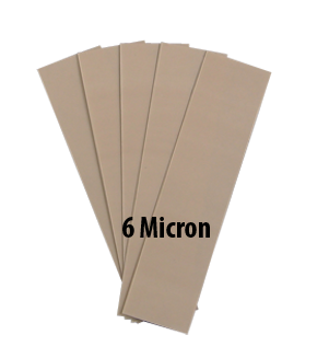 KME Sharpenining Systems Diamond Lapping films and tempered soda lime glass blank 6 micron - 3,000 grit