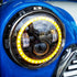 7 Inch Universal Jeep Style LED Headlights Plus Mounting Bracket (4-Piece)