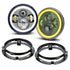 7 Inch Universal Jeep Style LED Headlights Plus Mounting Bracket (4-Piece)