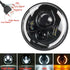 7 Inch Universal Jeep Style LED Headlights Plus Mounting Bracket (4-Piece)