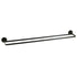 Double Towel Rail, Stainless Steel, Matt Black, 600mm
