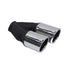 BSK Stainless Steel GTi Style Twin Staggered Tailpipe (Left side)