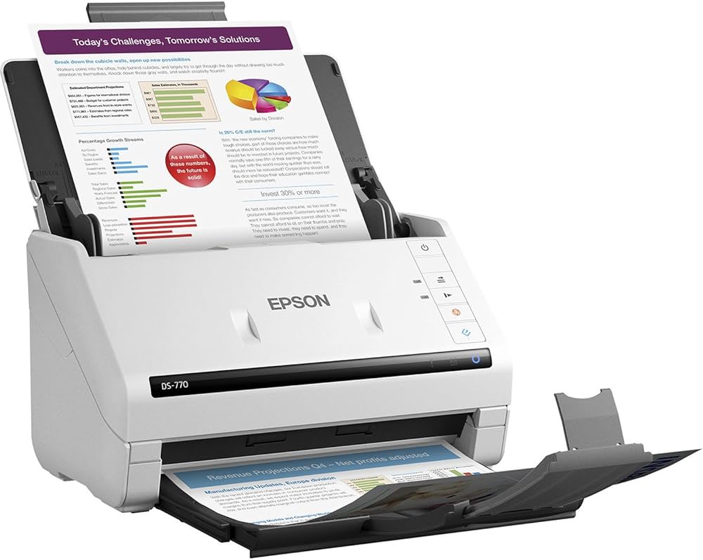 Epson 45ppm A4 SheetFeed USB3 Wi-Fi 100 Pages Daily 600 x 600 DPI Photo Single Pass Dual Scanning