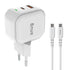 Snug USB/Type-C Wall Charger 35W with Type-C Cable - White