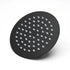 Shower Rose, Round, Black, 150mm