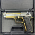 Blow F92 Gold|Shiny Chrome Blank/Pepper Gun (Semi Auto|15+1|9mm PAK)