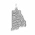 Oxidized Rhode Island State Charm