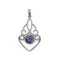 Ornate Cutout Charoite Pendant