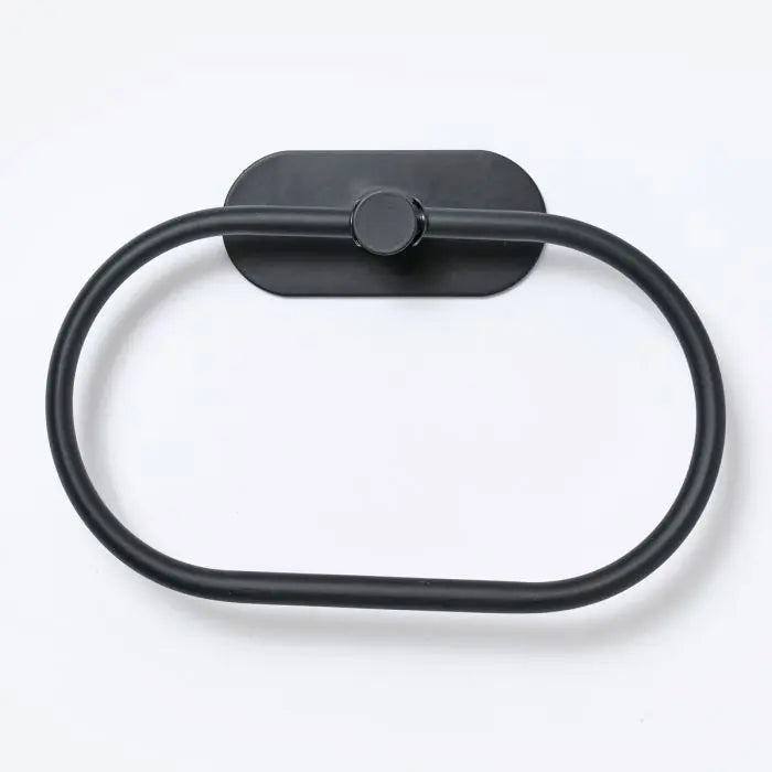 Towel Ring, Stainless Steel, Black, 3M Stick-On
