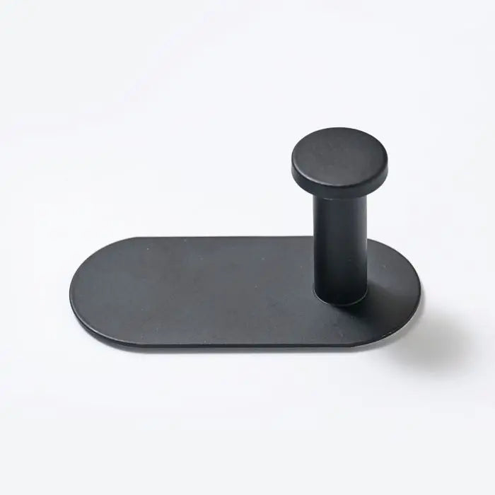 Hook, Stainless Steel, Black, 3M Stick-On
