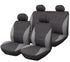 Imola Car Seat Cover Set 11-Piece Grey/Black (SA469)