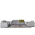 Panache Rocha Crystal Grey Fabric Lounge Suite