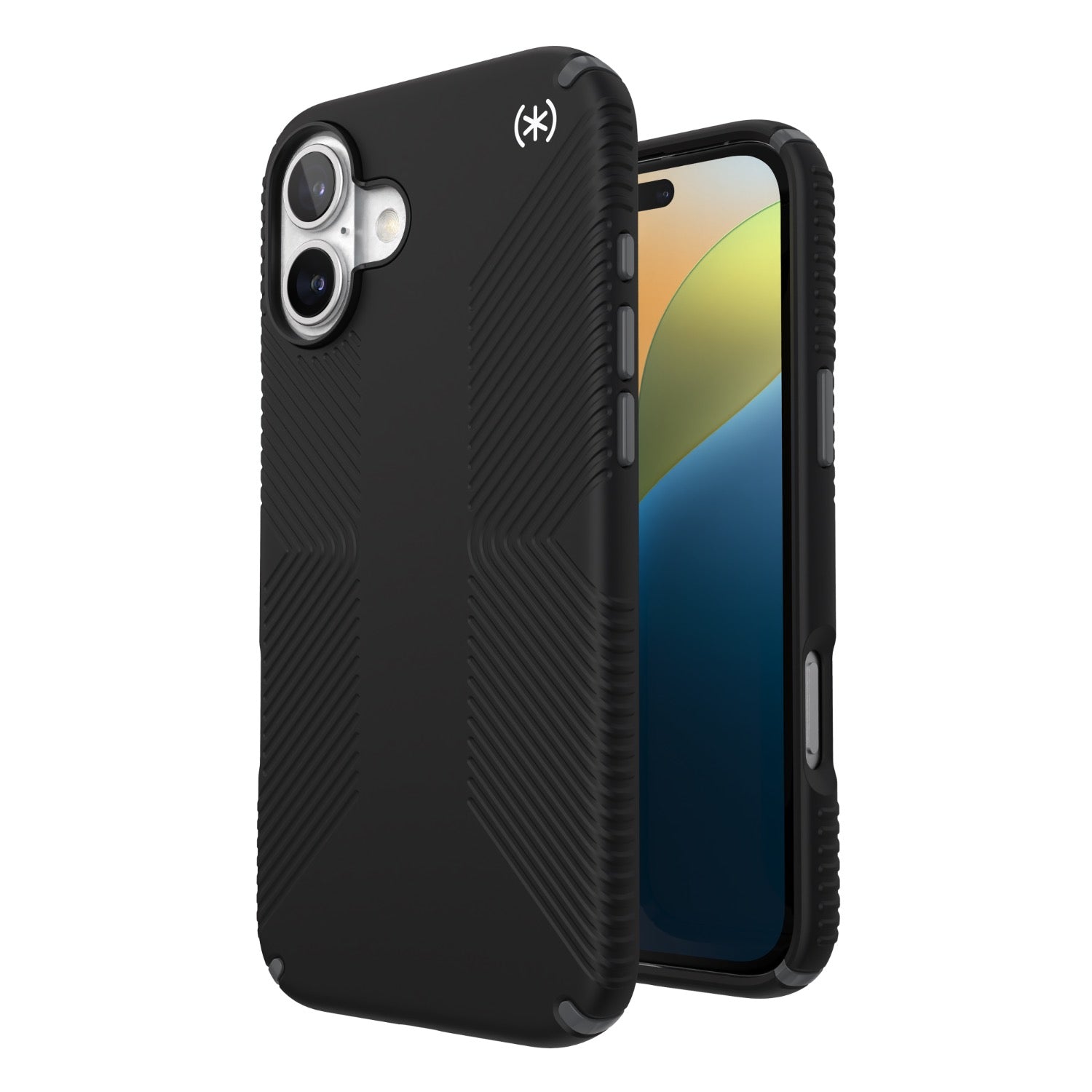 Speck Presidio2 Grip Case - Apple iPhone 16 Plus - Black & Slate Grey
