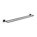 Double Towel Rail, Stainless Steel, Black, 800mm