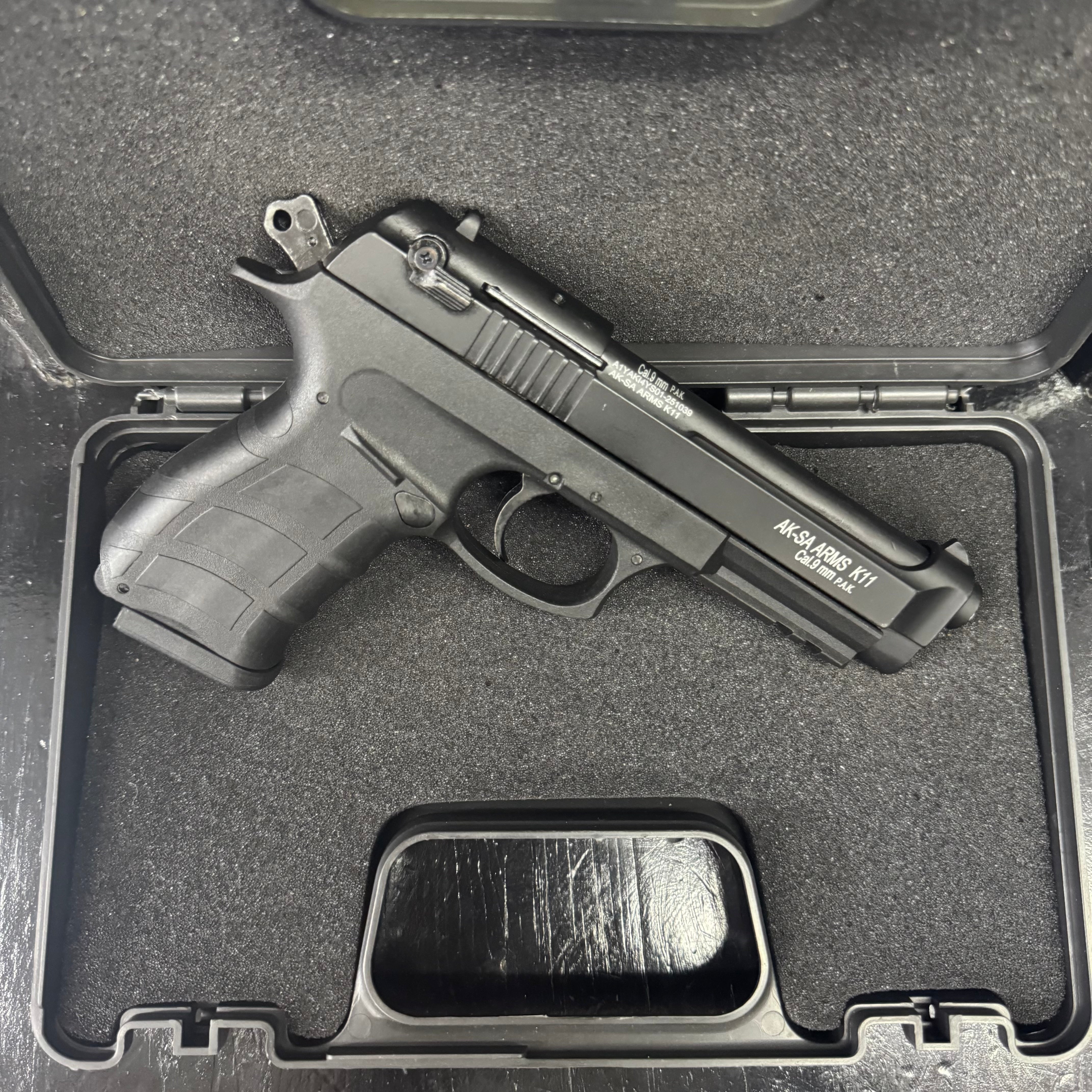 AKSA AK18-K11 Black Blank/Pepper Gun (Semi Auto|14+1|9mm PAK)