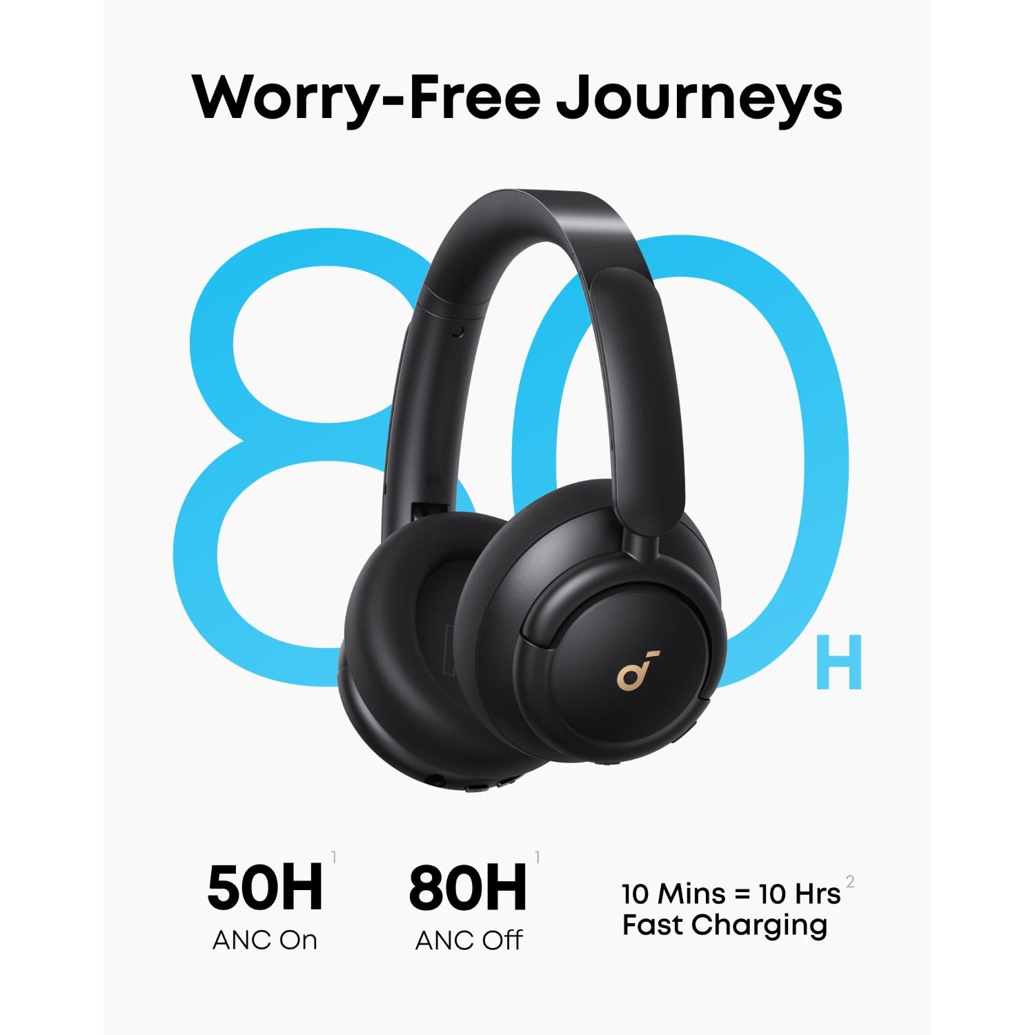 soundcore Q30 Noise Cancelling Headphones - Black