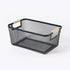 Mesh Storage Basket, Metal, Large, Black, 370mm x 220mm x 157mm