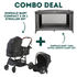 Emerald Baby Compact 3 in 1 Stroller Set with Car Seat & Nappy + Emerald Baby Yara Extra Length Camp Cot