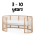 Emerald Round Oval Cot White Including sheets and Snuggletime Mattress