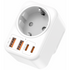 Volkano MultiVolt Series 2x USB-A + 2x USB-C adaptor SA Plug to multi travel socket 20Watt