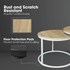Everfurn Nile Nesting Coffee Table - Oak and White Frame