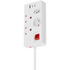 Ellies High Surge 4 Way Multi-plug PD20W Dual USB-C + USB - 0.5M - WT