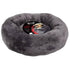Petworld Mangolian Fleece Round Grey Medium Dog Bed 490x180mm