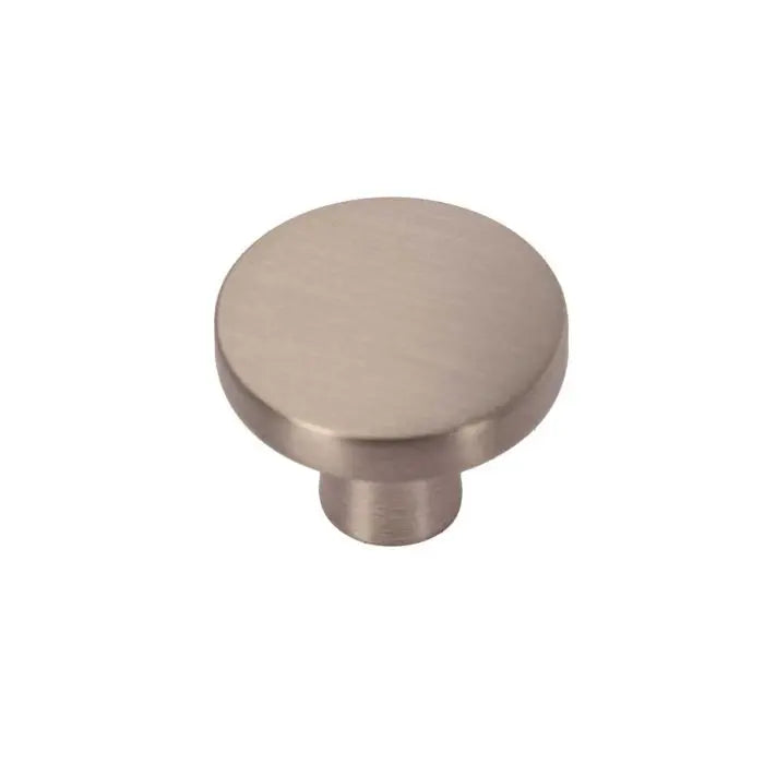 Knob, Flat, Matt Satin Nickel, 32mm