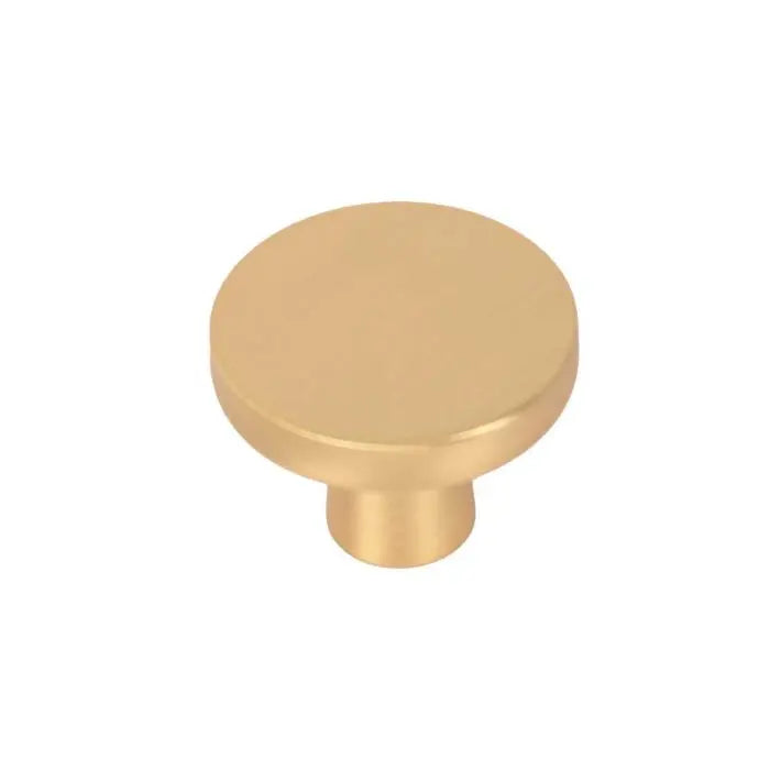 Knob, Flat, Brushed Gold, 32mm