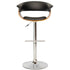 Walnut Black With Stainless Steel Legs Wood Bar Stool - JY-1953