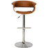 Walnut Brown With Stainless Steel Legs Wood Barstool - JY-1953