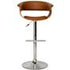 Walnut Brown With Stainless Steel Legs Wood Barstool - JY-1953